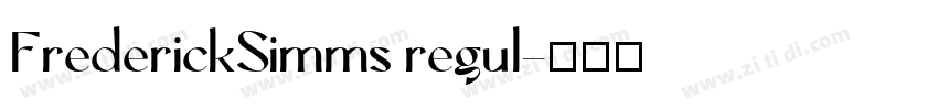 FrederickSimms regul字体转换